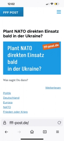 Plant NATO direkten Einsatz bald in der Ukraine?