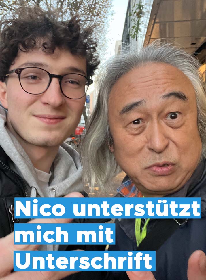 Nico unterstützt Kandidat Feng Xu zur OB Wahl Frankfurt 2023