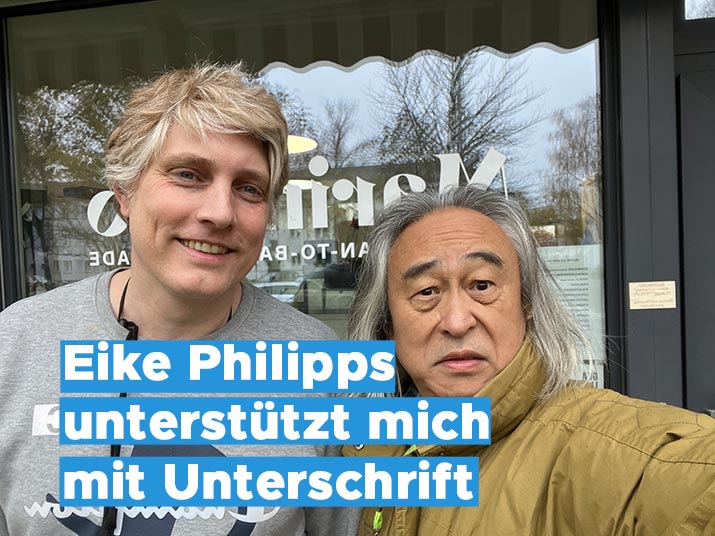 Eike Philipps unterstützt Frankfurt Oberbürgermeister Kandidat Feng Xu