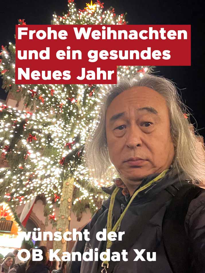 Ffm OB Kandidat Xu wünscht frohe Weihnachten und ein gesundes Neues Jahr