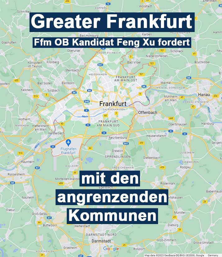 Ffm OB Kandidat Feng Xu fordert Greater Frankfurt 